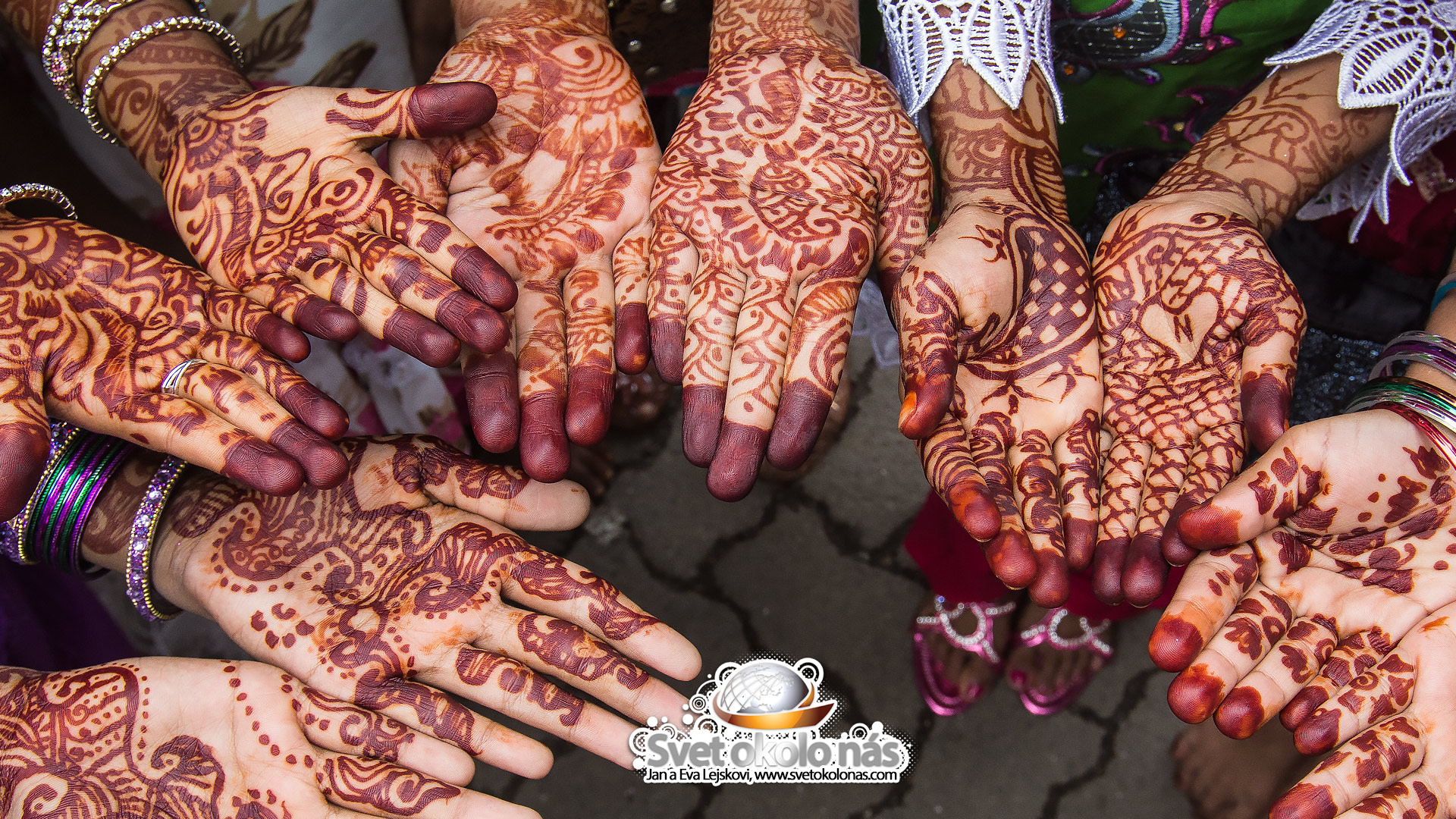 Tapeta na plochu, India - Tradičné dekorácie hennou